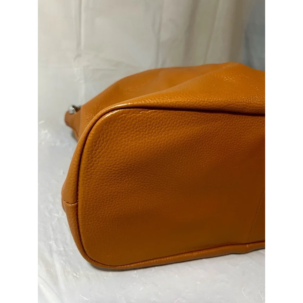 HESHE Brown Pebbled Leather Hobo Satchel Purse Tote Handbag Shoulder Bag